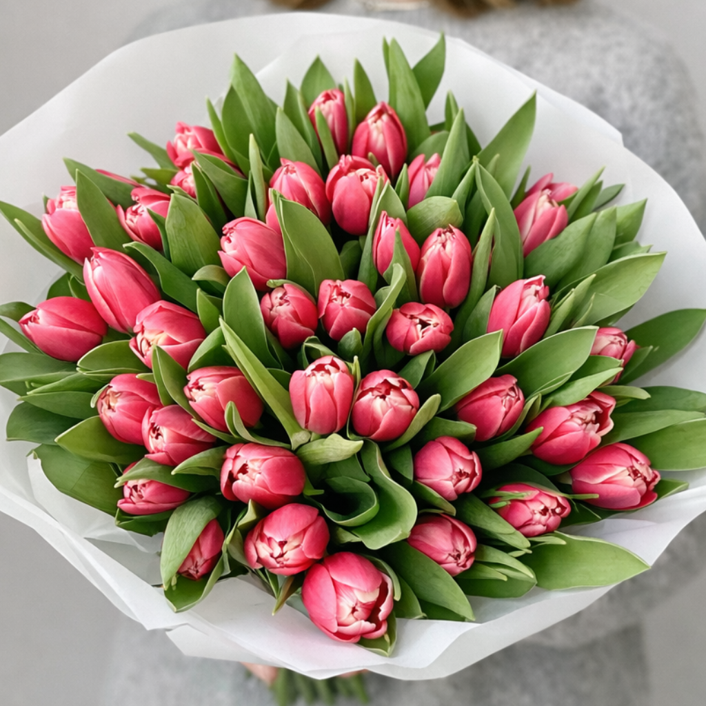 Blush Harmony Tulips — Women’s Day Edition