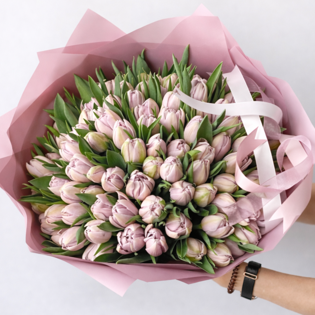 • 50 blush pink tulips bouquet Miami delivery
• Luxury tulips Sunny Isles Beach florist
• International Women’s Day flowers Aventura Miami
• Elegant pink tulips BLÜM Miami