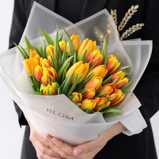 Golden Morning Tulips — Miami Delivery