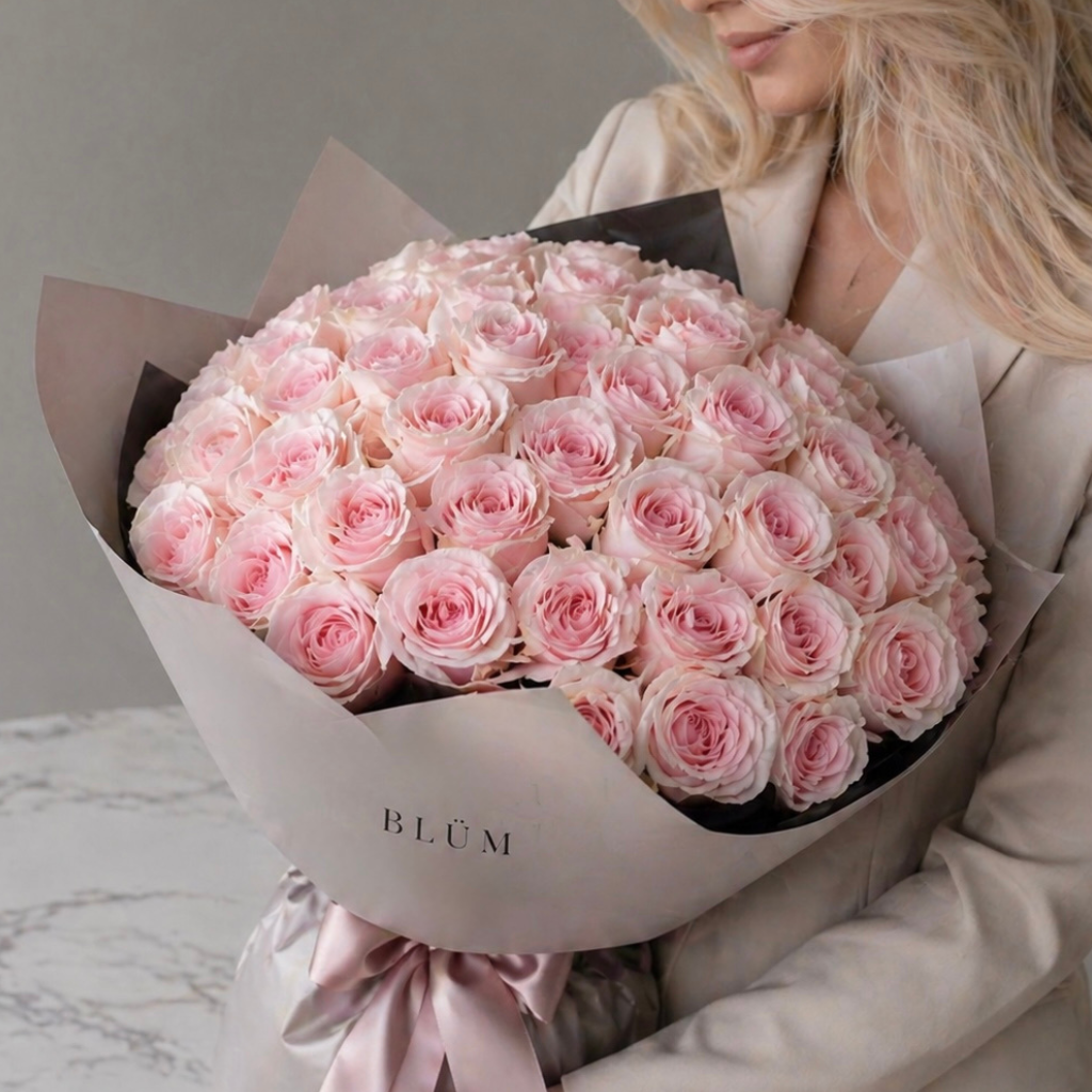 Blush Pink Roses Bouquet – Mother’s Day Flower Delivery Miami
