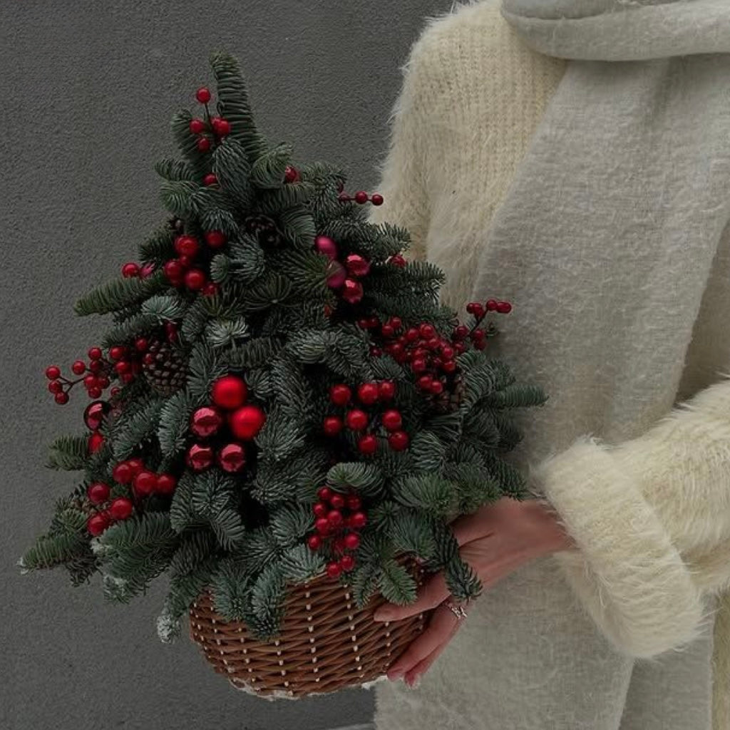 Christmas Tree with Red Berries