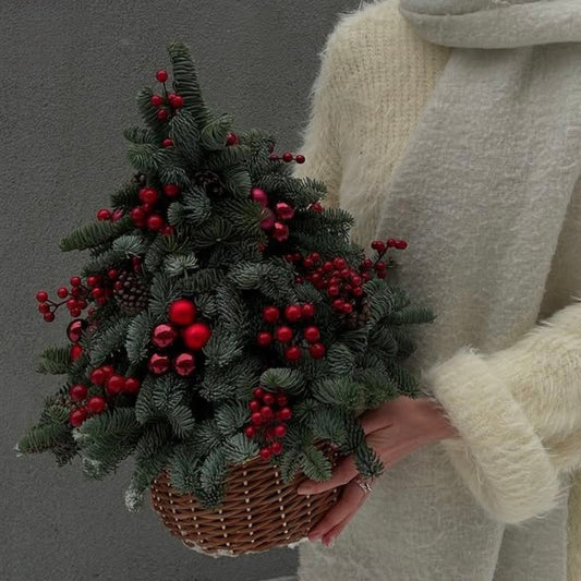 Christmas Tree with Red Berries