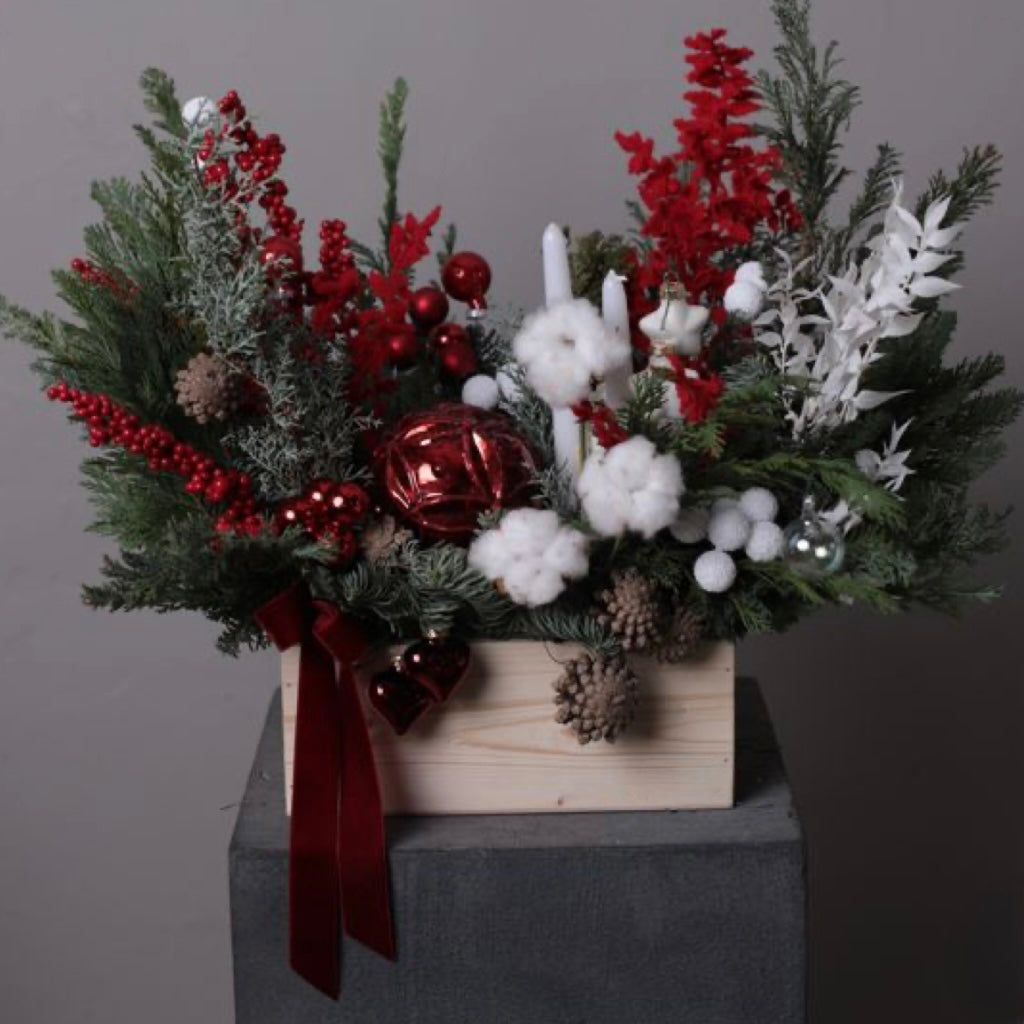 Red & White Christmas Arrangement