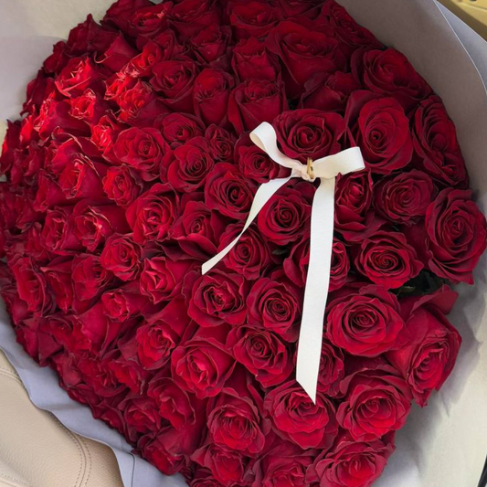 100 Red Roses Luxury Bouquet – BLÜM Miami Same-Day Delivery
