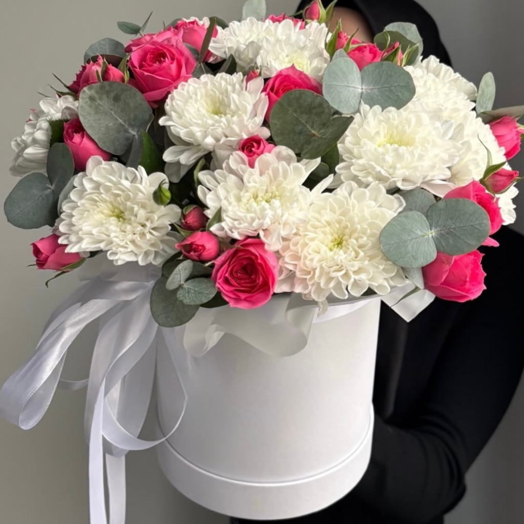 White & Fuchsia Bloom Box